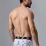 12 cueca boxer masculino branco estampado