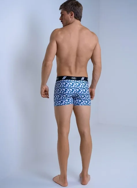 14 cueca boxer masculino branco estampado