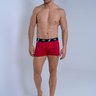 01 cueca boxer masculino microfibra vermelho