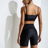 02 top com bojo e recorte feminino preto