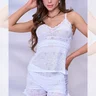 01 baby doll com pingente feminino branco