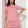 02 pijama curto com friso feminino salmao