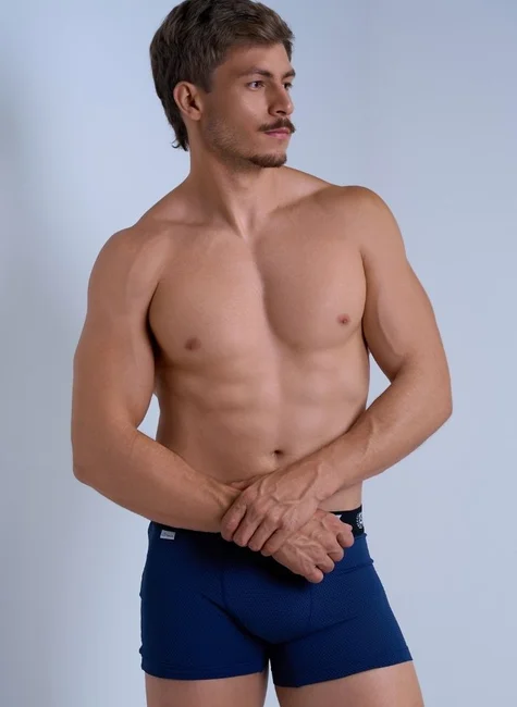 02 cueca boxer masculino azul marinho