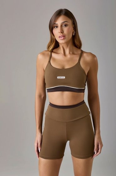 SHORT SLIM MOVE FEMININO MARROM