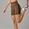 03 short slim move feminino marrom
