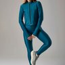 04 jaqueta slim com abertura de dedo feminino verde