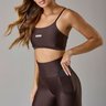 03 legging zaya com bolso feminino marrom