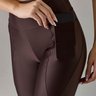 05 legging zaya com bolso feminino marrom
