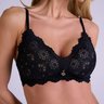 03 conjunto sarah beatriz com pingente feminino preto