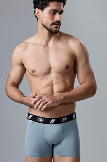 04 cueca boxer masculina cinza