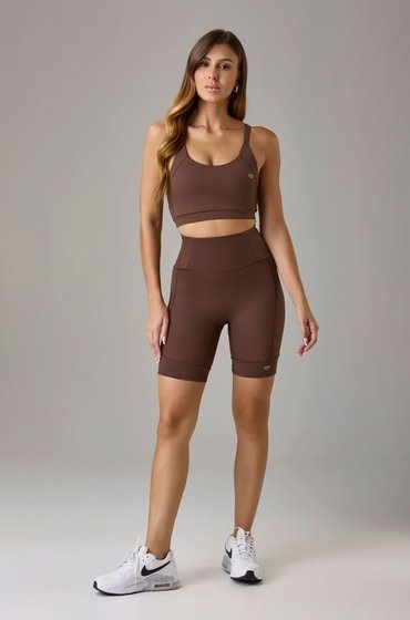 BERMUDA SPRINT FEMININO MARROM