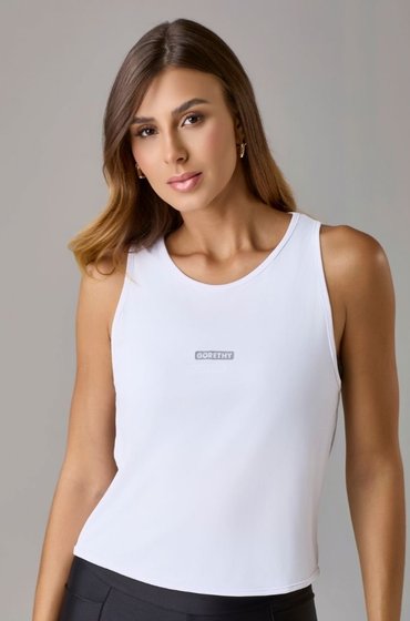 REGATA CURTA CAVADA FEMININO BRANCO