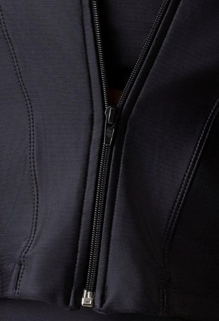 03 jaqueta slim com abertura de dedo feminino preto