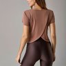 02 t shirt zaya transpassada feminino marrom