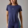 01 t shirt zaya transpassada feminino azul marinho