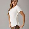 04 t shirt long fit feminino branco