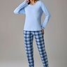 01 pijama longo safira feminino azul estampado