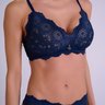 06 conjunto de renda com pingente feminino marinho