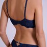 03 conjunto de renda com bolha e com pingente feminino marinho