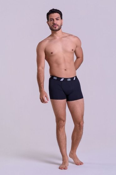 Cueca Boxer Masculina em Poliamida com Elástico Personalizado Gorethy