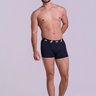 Cueca Boxer Masculina Preta em Poliamida Gorethy - Vista Frontal
