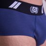 40942-marinho-4.jpg Detalhe do Elástico Personalizado e Textura do Tecido Coton Cueca Slip Gorthan Marinho