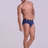 40942-marinho-5.jpg Cueca Slip Masculina Azul Marinho com Caimento Anatômico Gorthan - Vista Lateral