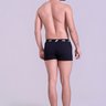 Cueca Boxer Masculina Preta Gorthan - Vista Costas Corpo Inteiro