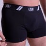 Detalhe do Elástico Personalizado e Tecido Coton Cueca Boxer Gorthan Preta