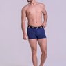 Cueca Boxer Masculina em Coton Azul Marinho Gorthan - Vista Frontal Corpo Inteiro