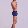 Cueca Boxer Masculina Azul Marinho Gorthan - Vista Lateral e Caimento