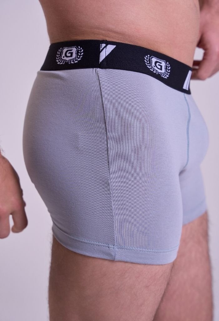 41433-cinza-5 Detalhe do Cós com Elástico Personalizado Cueca Boxer Gorthan Cinza