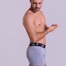 41433-cinza-6 Cueca Boxer Masculina Cinza Gorthan - Vista de Perfil com Caimento Anatômico