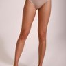 Calcinha Feminina com Reforço Cintura Alta Chocolate Gorethy - Vista Frontal Corpo Inteiro
