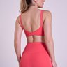Top Pulse Torção Feminino Flamingo Gorethy - Vista Costas com Detalhe Torcido Transpassado