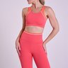 Legging Energy Feminina Flamingo Gorethy com Recorte Lateral Contrastante - Vista Frontal Enquadramento Médio