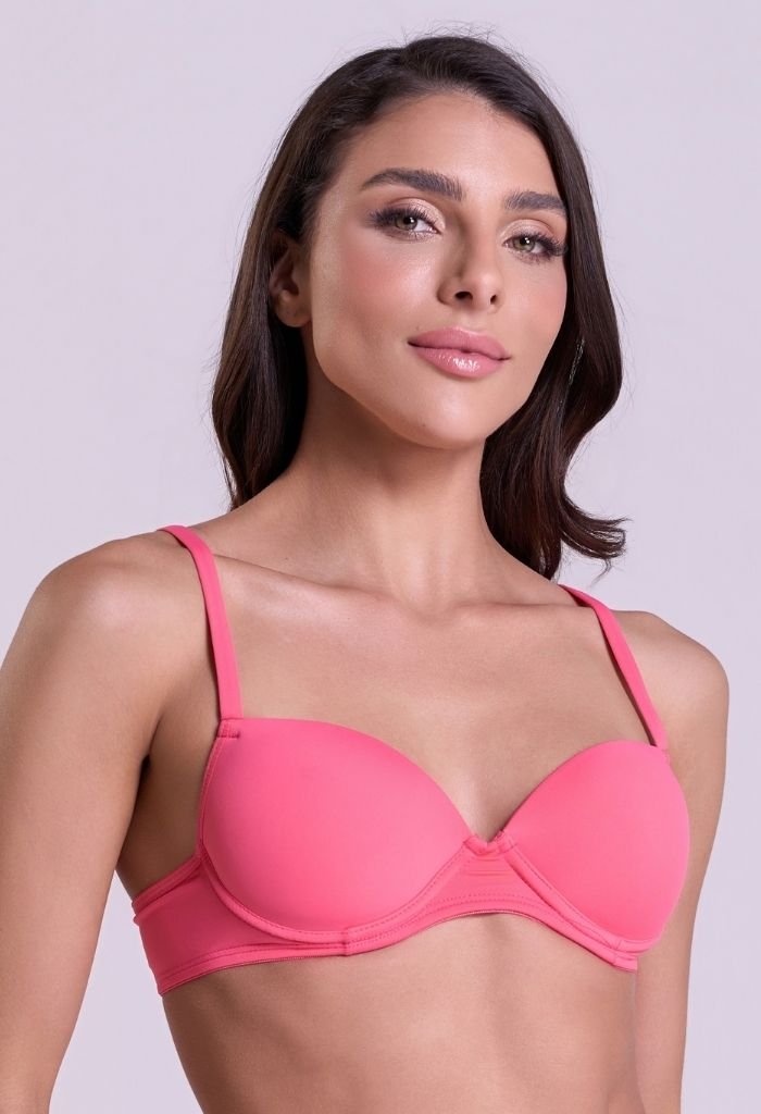 41240-PINK-2.jpg Sutiã Ana Clara com Bolha Rosa Pink Lemonade Gorethy - Close-up Frontal no Bojo e Decote